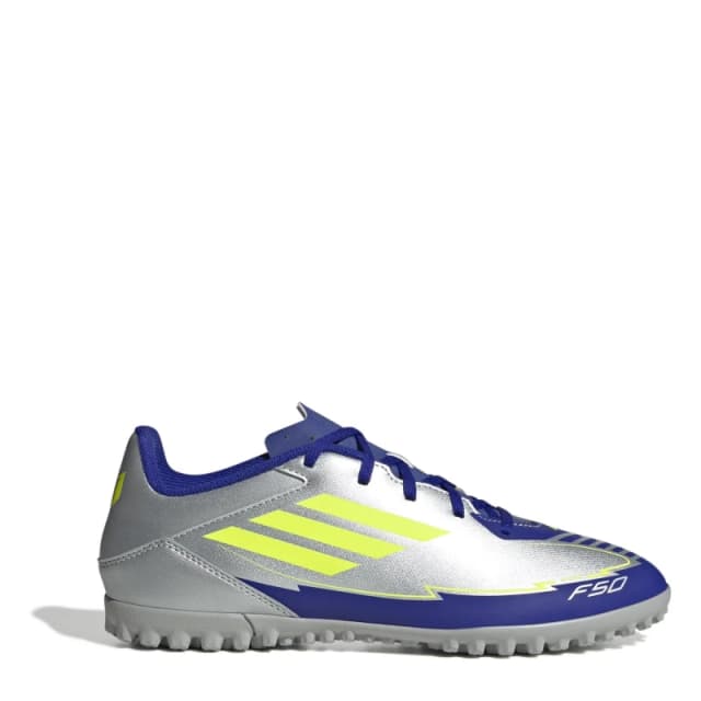 adidas F50 Adults Club Astro Turf Football Boots - Silver Silver 12