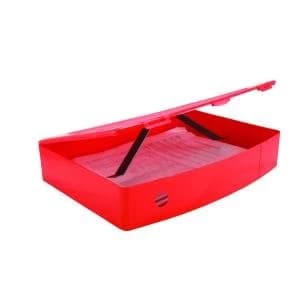 Q-Connect Polypropylene PolyBox File Foolscap Red KF04104