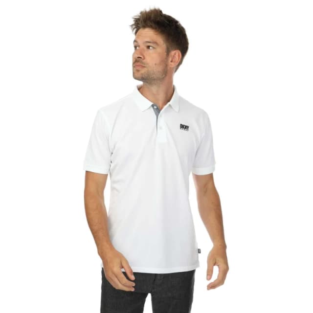 DKNY Tonal Logo Polo - White White S