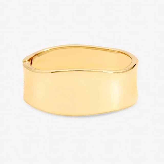 Jon Richard Gold Plated Large Curve Cuff Cuff Bracelets One Size Gold 73789010000