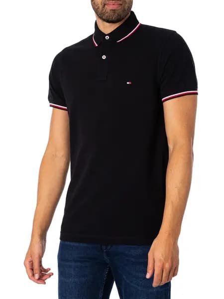 Tommy Hilfiger Core Tipped Slim Polo Shirt Black XXL