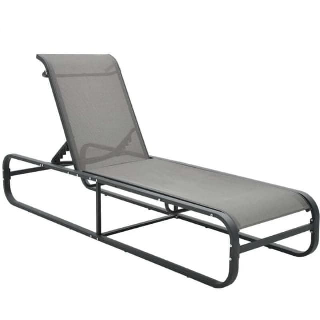 VIDAXL Sun Lounger Aluminium and Textilene vidaXL 47843