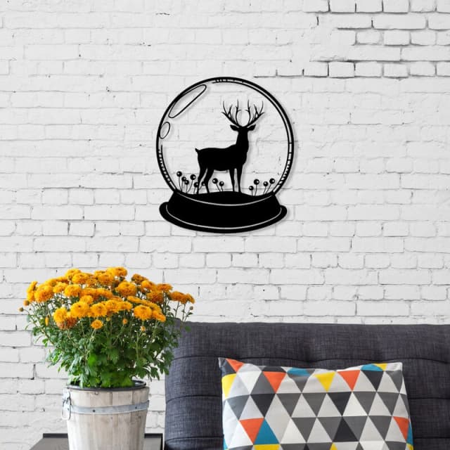 DECORTIE Decortie - metal wall art NO:25 deer - Black - Black M.DK.T.13332.16