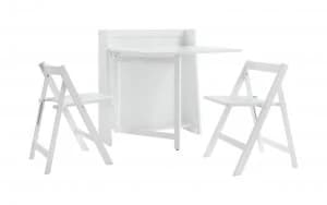 Julian Bowen Helsinki Compact Folding Table & 2 Chair -White