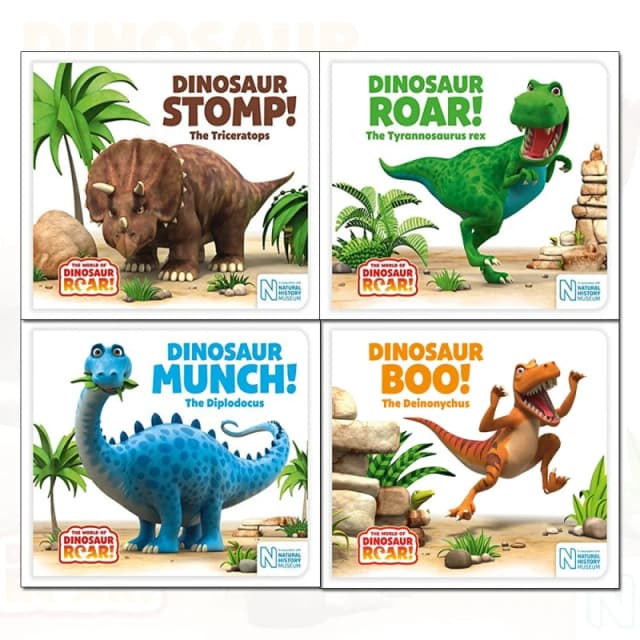 The World of Dinosaur Roar Series Books 1 - 4 Collection Set by Peter Curtis Peter Curtis, Jeanne Willis Books