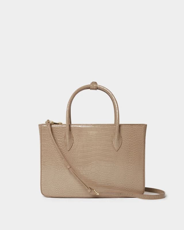OSPREY LONDON Womens The Fulham Grab Bag in Taupe Female One Size