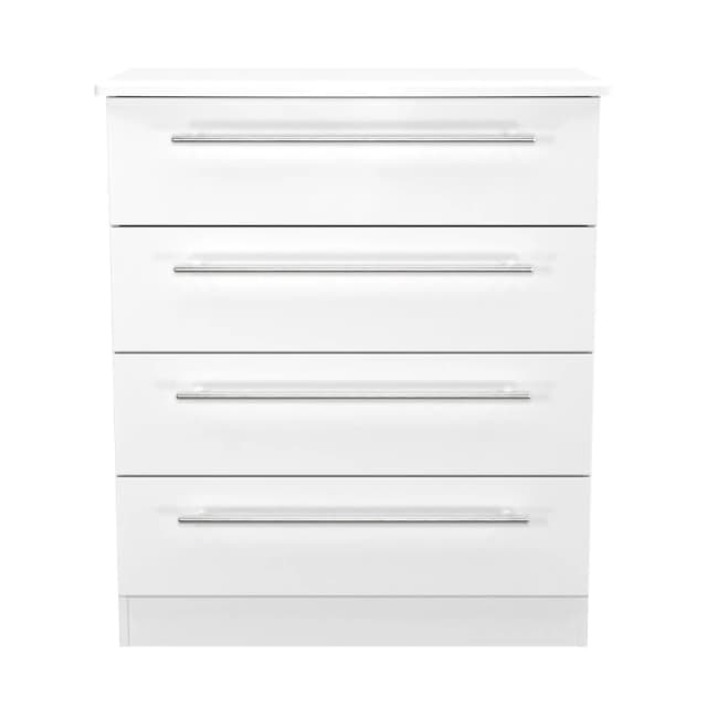 Ready Assembled 2 U Carlton 4 Drawer Chest (Ready Assembled) in White Size: Medium White Unisex Medium