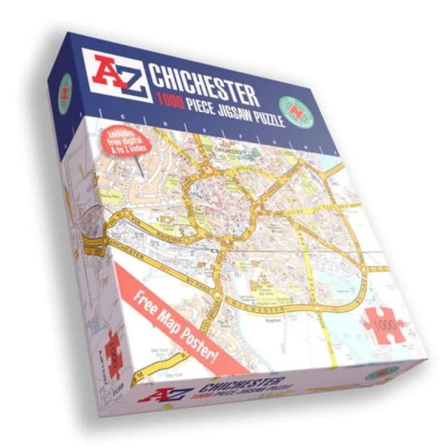 A to Z A to Z Map of Chichester 1000 Piece Jigsaw Puzzle