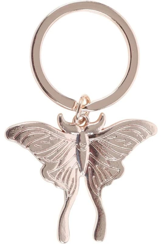 Something Different Something Different Luna Moth Keyring in Silver Silver One Size Unisex 5063574821414