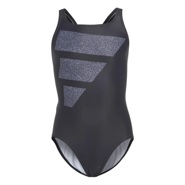 adidas Big Bars Graphic Swimsuit Junior Girls - Black 5 - 6 Years