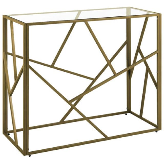 Beliani Console Table Orland Glass Gold