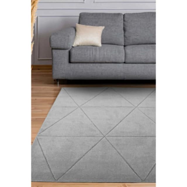 Homemaker Sara Carved Triangle Rug Grey - Homemaker - Size: 80X150 Grey 80X150 WB94001