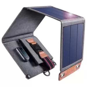 Choetech Foldable Solar Panel - USB, 14W - Black