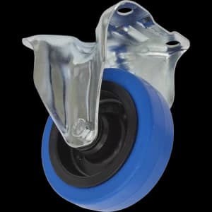 Sealey Fixed Plate Castor Blue Elastic 100mm