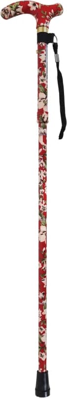 Aidapt Folding Walking Stick Rouge Red