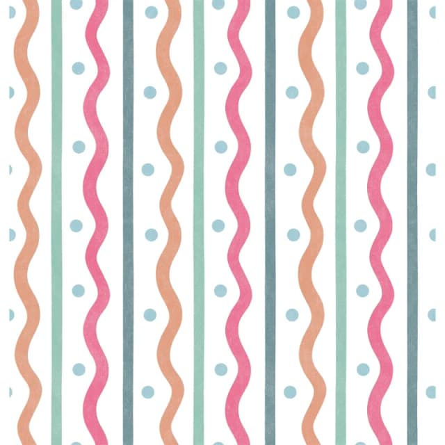 Arthouse Squiggle Stripe Rust Multi Wallpaper Orange unisex One Size