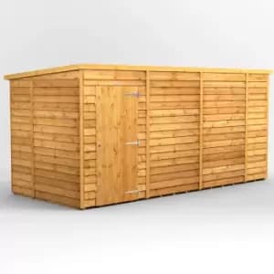 14X6 Power Overlap Pent Windowless Shed
