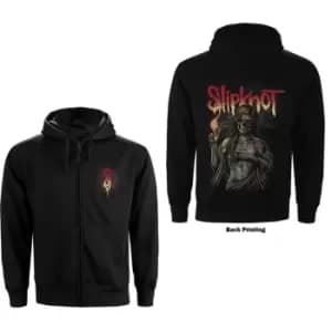 Slipknot - Burn Me Away Unisex Small Zipped Hoodie - Black