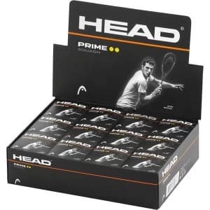 Head Prime Squash Ballls - Double Yellow Dot - Box of 12