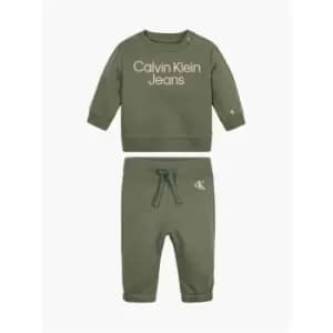 Calvin Klein Jeans Inst Logo Fleece Hwk Giftpack - Green