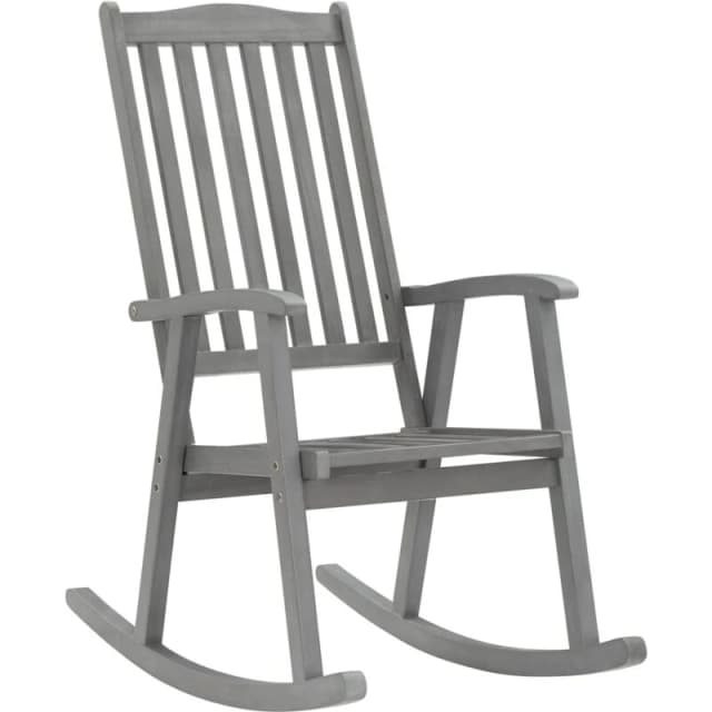 VIDAXL Rocking Chair Grey Solid Acacia Wood Vidaxl 8720286113646