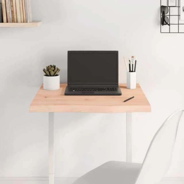 Vidaxl Table Top 60X60X(2-4) Cm Untreated Solid Wood Oak, Brown 3156288