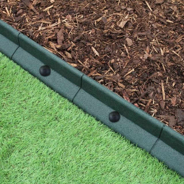 MonsterShop Flexible Lawn Edging Garden Border Green Pack Of 30 X 1.2M