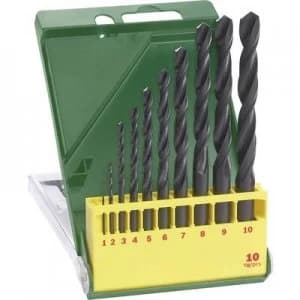 Bosch Accessories 2607019442 HSS Metal twist drill bit set 10 Piece rolled DIN 338 Cylinder shank 1 Set