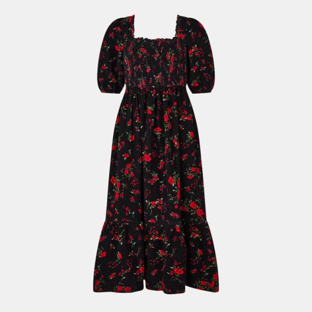 Nobodys Child Womens Elsa Midaxi Smock Dress Black female 4 (3XS)