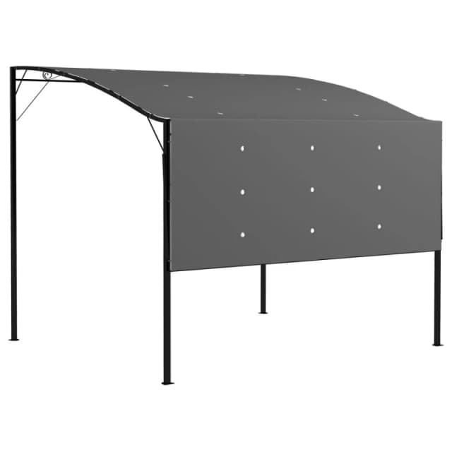 Outsunny Outsunny - 3 x 2.5m Patio Metal Gazebo Pergola Wall Mount Outdoor Shelter Grey 5056725389703