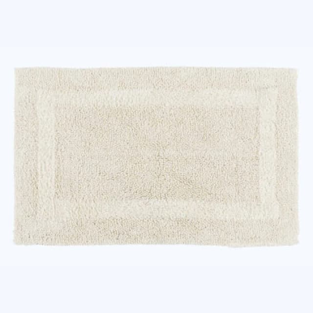 Homescapes Luxury Reversible Cotton Bath Mat - Natural Cream
