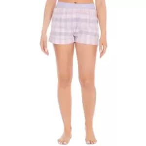 Forever Dreaming Womens/Ladies Check Lounge Shorts (L) (Pink)