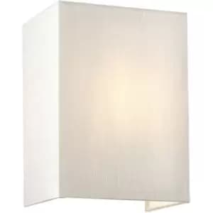 Elstead Lighting-lightbox - Elstead - LightBox Riley Small Square Wall Light with Polished Chrome, Ivory Faux Silk Shade