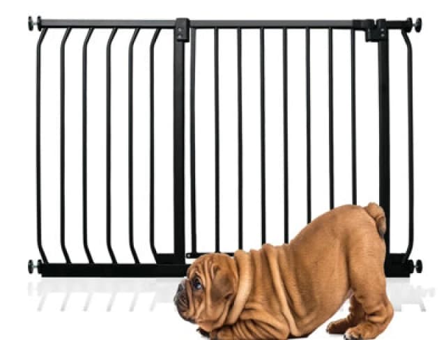 Bettacare Elite Pressure Dog Gate, 98Cm -107Cm, Matt Black, Pressure Fit Pet Gate For Dog And Puppy