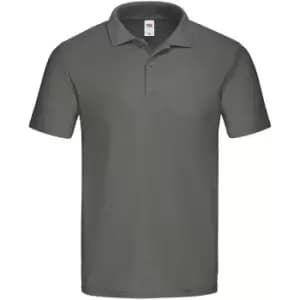 Fruit of the Loom Mens Original Pique Polo Shirt (M) (Light Graphite)