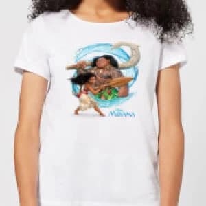 Moana Wave Womens T-Shirt - White - 3XL