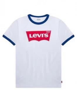 Levis Boys Short Sleeve Ringer Batwing T-Shirt - White