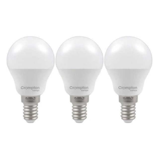 Crompton Lamps LED Golfball 2.2W E14 Warm White Opal (25W Eqv)