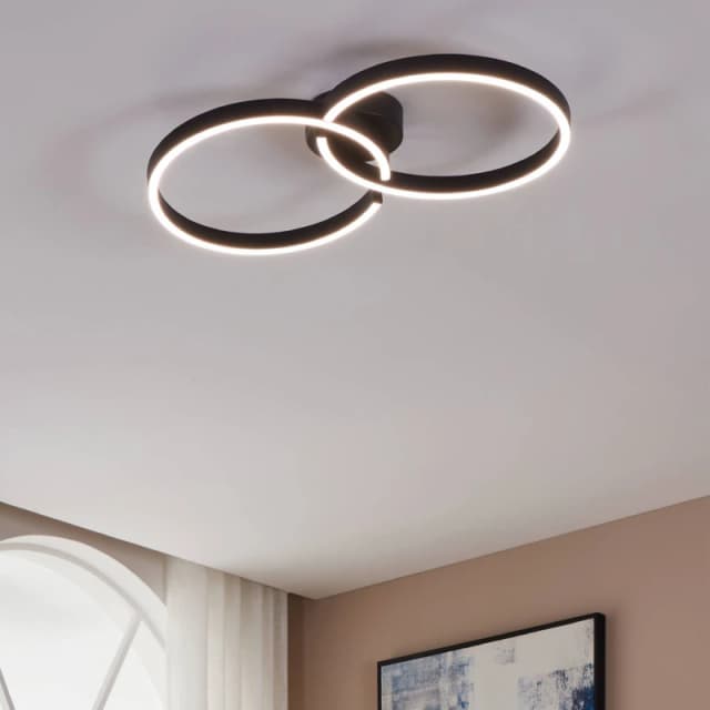 EGLO Eglo Amandolo Black LED Ceiling Light Black One Size Unisex 9008606275076
