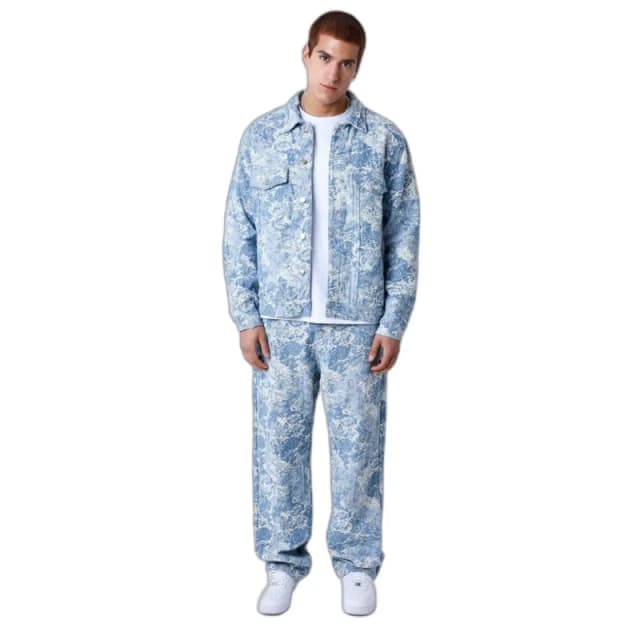 Project X Paris Denim jacket with abstract pattern Project X Paris Bleu Male XL