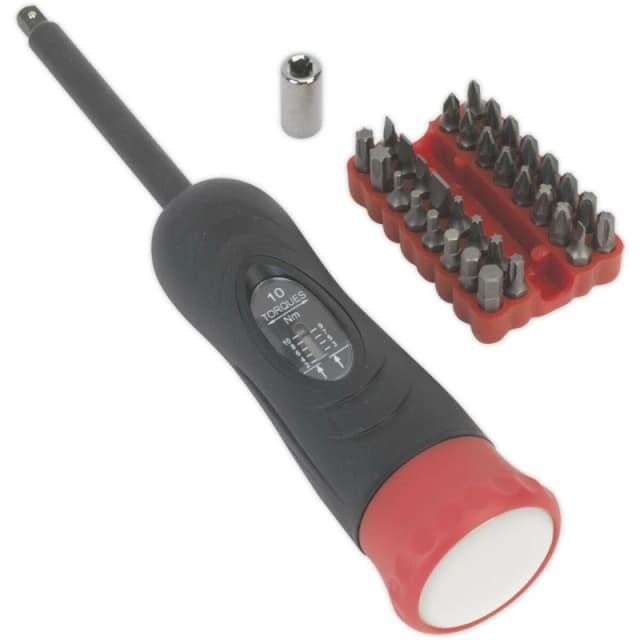 Loops 34 PACK Torque Screwdriver Set - 2-10Nm 1/4" Square Drive & Various Bits / Case Multi