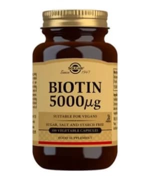 Solgar Biotin 5000µg Vegetable Capsules 100 Capsules