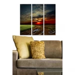 MDF93840787 Multicolor Decorative MDF Painting (3 Pieces)