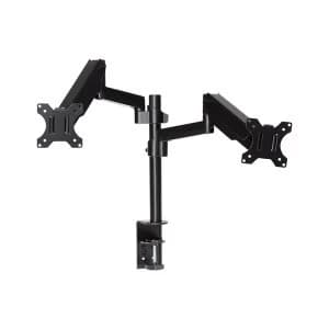 ProperAV Dual Swing Arm PC Monitor Mount Gas Spring 19''-32'' Vesa max 100x100