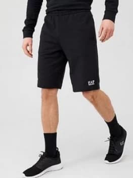 Emporio Armani EA7 Core ID Logo Jersey Shorts Black Size 3XL Men