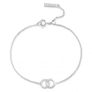 Olivia Burton Bejewelled Interlink Silver Bracelet