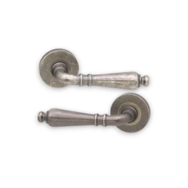 Spira Brass Hazel Lever Door Handle Pewter