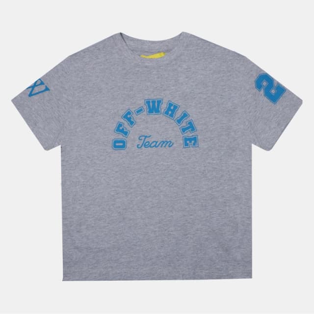Off White Kids T-Shirt Melange Grey male 4 Yrs