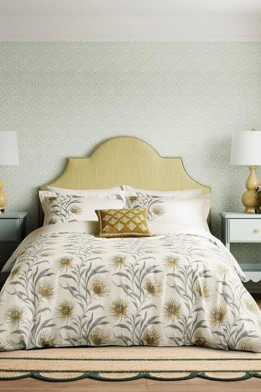 Sanderson Sanderson 'Catherinae' Cotton Duvet Cover Set in Cream Size: Single Cream Single Unisex 5016709690942