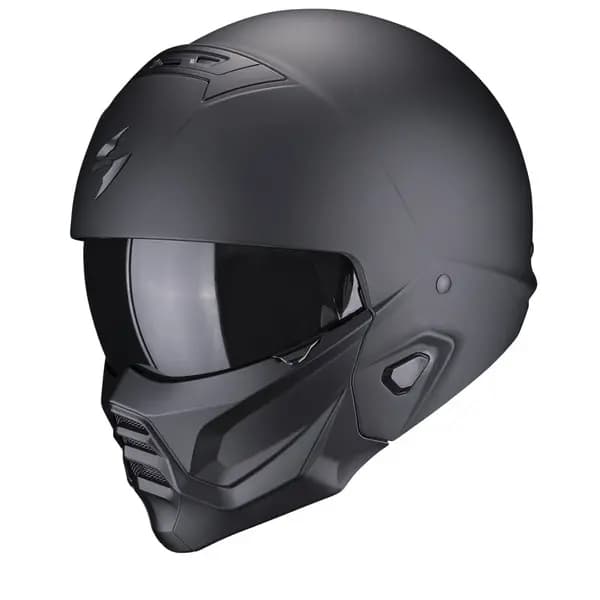 Scorpion Exo-Combat II Solid Matt Black Jet Helmet Size M